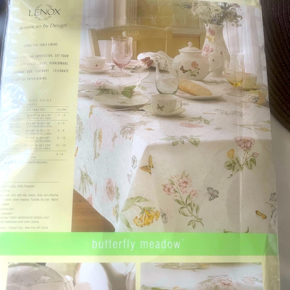 Lenox Fine Table Linen American by Design Butterfly Meadow Oblong